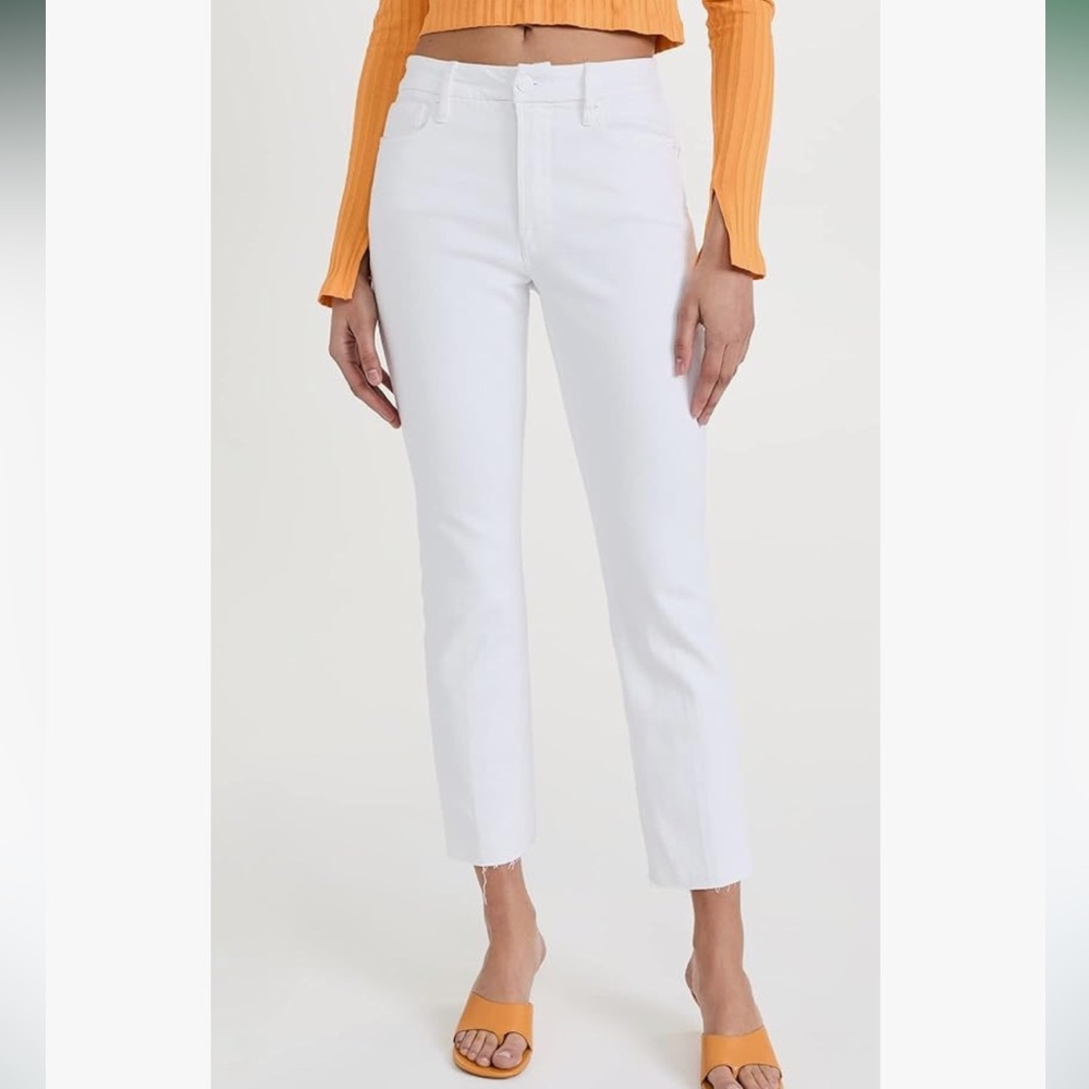 NWT Good American Good Straight Raw Hem Jeans